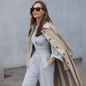 Zara Light Whiskey Oversized Buttoned Trench Coat